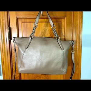 Coach matte gold shoulder bag